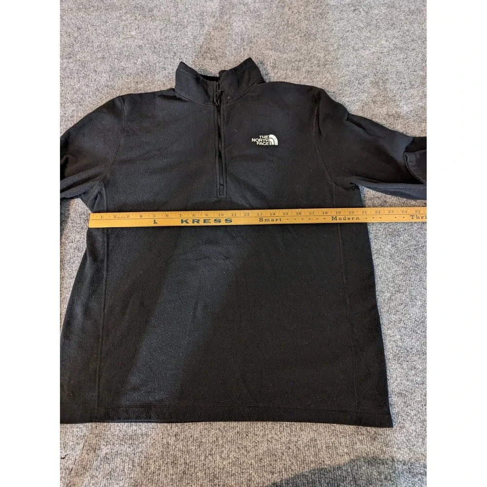 THE NORTH FACE Men's L Quarter Zip Black Fleece Pullover Jacket